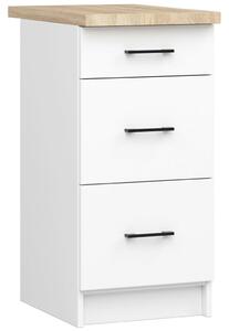 Akord - Oliwia Fehér Konyhai Állószekrény 40cm 3 Fiókos