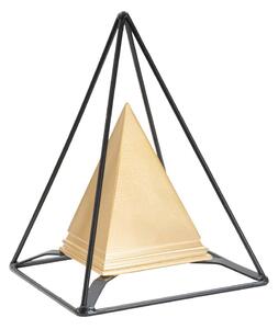 Piramid fém szobor aranyszínű dekorral - Mauro Ferretti