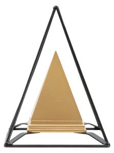 Piramid fém szobor aranyszínű dekorral - Mauro Ferretti