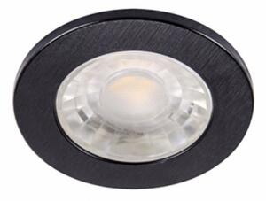 Strühm Fin Led IP44 3 W-os süllyesztett natúr fehér fekete színű kör alakú LED-es mennyezetlámpa