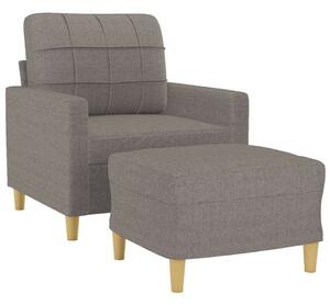 VidaXL tópszínű szövet kanapéfotel lábtartóval 60 cm