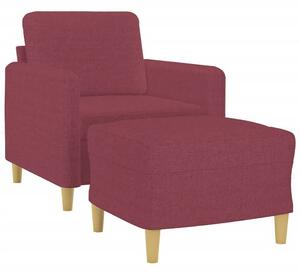 VidaXL bordó szövet kanapéfotel lábtartóval 60 cm