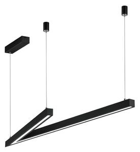 Fekete LED függőlámpa hangvezérléssel-mobil alkalmazás vezérléssel, fém búrával Cicanto – CINQUE