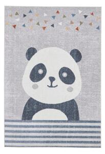 Világosszürke gyerek szőnyeg 80x150 cm Vida Kids Panda – Think Rugs