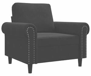 VidaXL fekete bársony kanapéfotel 60 cm