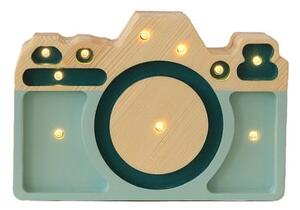 Camera kék borovi fenyő asztali lámpa, szélesség 20 cm - Little Lights