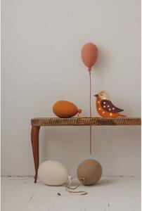 Bird sárga-barna borovi fenyő asztali lámpa, magasság 21 cm - Little Lights
