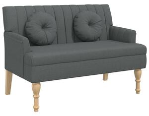 VidaXL sötétszürke szövetpad párnákkal 113x64,5x75,5 cm