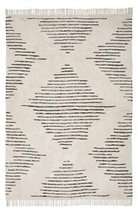 Fini bézs-fekete kézzel szőtt pamut szőnyeg, 160 x 230 cm - Westwing Collection