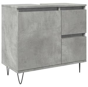 VidaXL betonszürke szerelt fa fürdőszobai mosdószekrény 65x33x60 cm