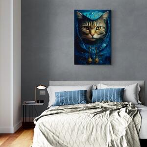 Kép macska kék-arany változatban