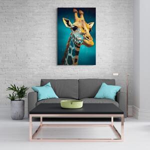 Egy kék-arany zsiráf képe