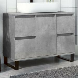 VidaXL betonszürke szerelt fa mosdószekrény 80 x 33 x 60 cm