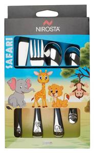 Safari 4 db-os gyerek rozsdamentes acél evőeszköz készlet - Nirosta