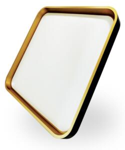 Skön Lucas 36 W-os ø500 mm négyzet alakú natúr fehér fekete-arany színű mennyezeti lámpa IP20-as védettségű