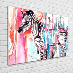 Egyedi üvegkép Színes zebra