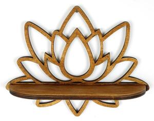 Natúr színű fali polc 33 cm Lotus – Kalune Design