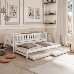 Lano Amelka Gyerekágy Pótággyal és Ágyneműtartóval (fehér, 80x160 cm)
