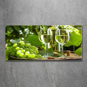 Akril üveg kép Fehér bor és gyümölcs