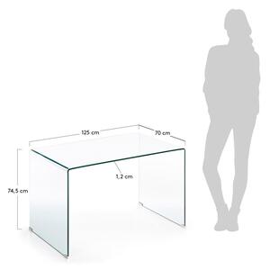 Üveg íróasztal 70x125 cm Burano – Kave Home