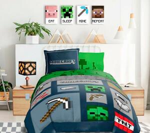 Minecraft vászonkép - a legjobb karakterek vásznon - Eat, Sleep, Mine, Repeat ()