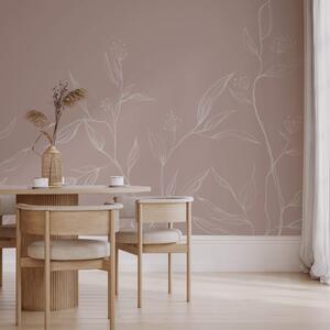 Fotótapéta Finom levelek lágy pasztell háttéren, Leveles fotótapéta, Népszerű fotótapéta, t00112 - Tapeko.hu