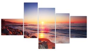 Modern kép - naplemente a tenger felett (150x85cm)