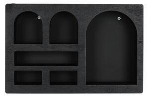 Fekete többszintes fali polc 35 cm Cry – Kalune Design