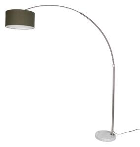 Acél állólámpa sötétzöld búrával 50 cm - XXL