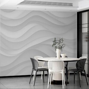 Fotótapéta Szürke hullámok lágy tónusokban, 3d fotótapéta, Fotótapéta 3d geometriai alakzatok, w02314 : Uwalls.hu