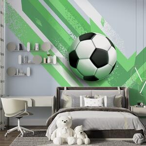 Fotótapéta focilabda dinamikus absztrakt háttér zöld színben, Fotótapéta tini szoba, Fotótapéta tini szoba futball, w02347v1 : Uwalls.hu