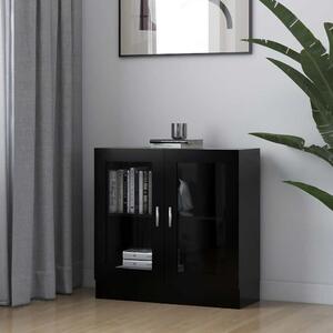 VidaXL fekete szerelt fa vitrinszekrény 82,5 x 30,5 x 80 cm