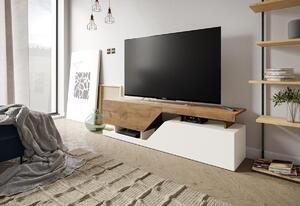 ALIAS TV asztal, 160x46x35, fehér/wotan