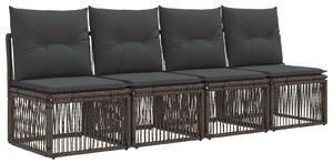 VidaXL Kerti Kanapé Szett 12 pcs Szürke polirattan