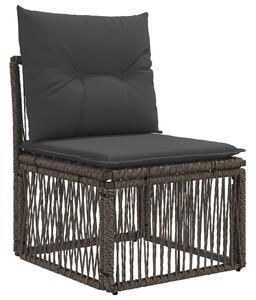 VidaXL Kerti Kanapé Szett 8 pcs Szürke polirattan