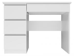 Drohmo Mijas íróasztal bal oldali tárolókkal, 98x76x51 cm, matt fehér