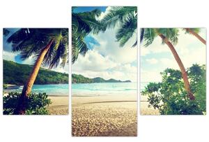 Kép - pálmafák, a tengerparton (90x60cm)