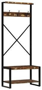VidaXL tömör újrahasznosított fa ruhatartó állvány 80x40x190 cm