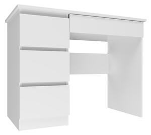 Drohmo Mijas íróasztal bal oldali tárolókkal, 98x76x51 cm, matt fehér