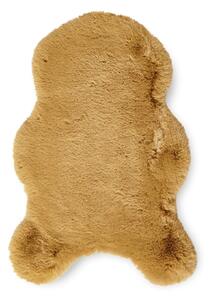 Mustársárga szintetikus szőrme szőnyeg 60x90 cm Super Teddy – Think Rugs