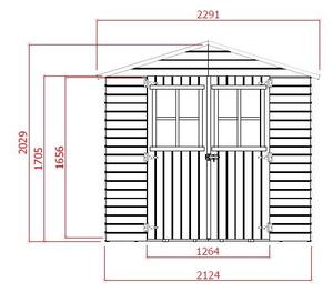 Fából készült kerti ház SOLID EVA 229 x 194 cm (P851) set LG1590