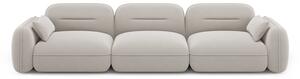 Krémszínű bársony kanapé 320 cm Audrey – Interieurs 86