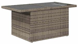 VidaXL 7 db szürke polyrattan kerti kanapégarnitúra párnákkal