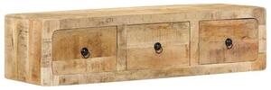 VidaXL tömör nyers mangófa falra szerelhető TV-szekrény 100x32x25 cm