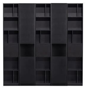 Fekete borovi fenyő moduláris könyvespolc 200x210 cm Finca – WOOOD