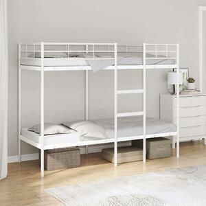 VidaXL fehér acél emeletes ágy matrac nélkül 75 x 190 cm