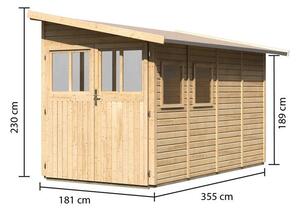 Fából készült kerti ház KARIBU WANDLITZ 4 (55257) natur LG2730