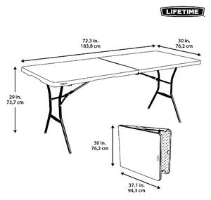 Összecsukható asztal 180 cm LIFETIME 80333 / 80471 LG1022
