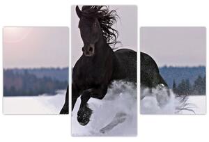 Kép - lovak, a hóban (90x60cm)