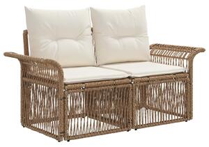 VidaXL Kerti Kanapé Szett 6 pcs Bézs polirattan